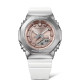 G-SHOCK GM-S2100WS-7A ženski sat Octagon Lady Metal Frame Silver Light Baby Rose White 20ATM