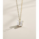 Fossil JF04424710 ogrlica Sutton Radiant Wings White Mother of Pearl Butterfly Gold Tone Stainless Steel