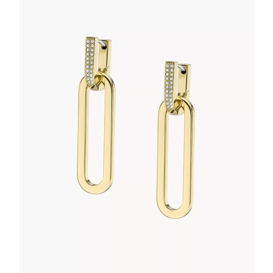 Fossil JF04587710 mindjuše Heritage D-Link Glitz Gold-Tone Stainless Steel 11mm