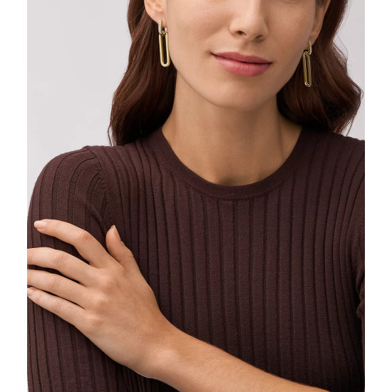 Fossil JF04587710 mindjuše Heritage D-Link Glitz Gold-Tone Stainless Steel 11mm