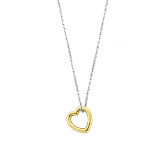TI SENTO 34022SY ogrlica Heart Sterling Silver 925 Yellow Gold Plated Bestseller Statement