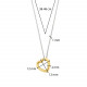 TI SENTO 34022SY ogrlica Heart Sterling Silver 925 Yellow Gold Plated Bestseller Statement