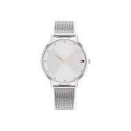 Tommy Hilfiger 1782665 ženski sat Pippa Minimalist Silver Stainless Steel Mesh Band Sunray Dial 35mm Rose Gold Detail