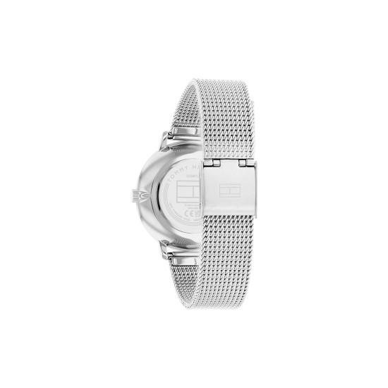 Tommy Hilfiger 1782665 ženski sat Pippa Minimalist Silver Stainless Steel Mesh Band Sunray Dial 35mm Rose Gold Detail