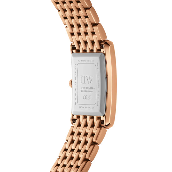 Daniel Wellington DW00100704 ženski sat Bound Rose Gold pravougaoni Emerald Green Sunray Dial 22mm