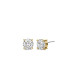 TI SENTO 7321ZY mindjuše Classic Zirconia White Yellow Gold Plated 925 Sterling Silver 9mm