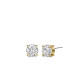 TI SENTO 7321ZY mindjuše Classic Zirconia White Yellow Gold Plated 925 Sterling Silver 9mm
