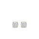 TI SENTO 7321ZY mindjuše Classic Zirconia White Yellow Gold Plated 925 Sterling Silver 9mm