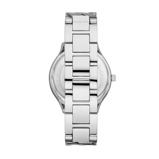 Michael Kors MK7474 ženski sat Slim Runway Silver-Tone Curb-Link Elegant 38mm