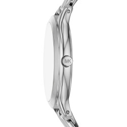 Michael Kors MK7474 ženski sat Slim Runway Silver-Tone Curb-Link Elegant 38mm