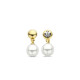 TI SENTO 7913YP mindjuše Shell Pearl Sterling Silver 925 Yellow Gold Plated 20mm