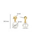 TI SENTO 7913YP mindjuše Shell Pearl Sterling Silver 925 Yellow Gold Plated 20mm