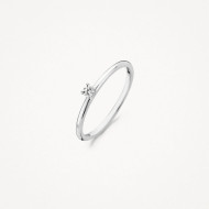 Blush 1200WZI zlatan prsten 14ct White Gold Zirconia Pave Solitaire Ring Veličina 48