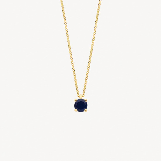Blush 3200YBS zlatna ogrlica 14ct Gold Blue Sapphire Pendant Necklace Kamen rodjenih u Septembru