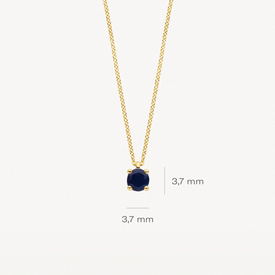 Blush 3200YBS zlatna ogrlica 14ct Gold Blue Sapphire Pendant Necklace Kamen rodjenih u Septembru