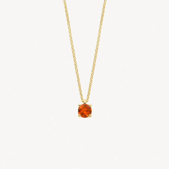 Blush 3200YCI zlatna ogrlica 14ct Gold Citrine Pendant Necklace Delicate Chain Kamen rodjenih u Novembru