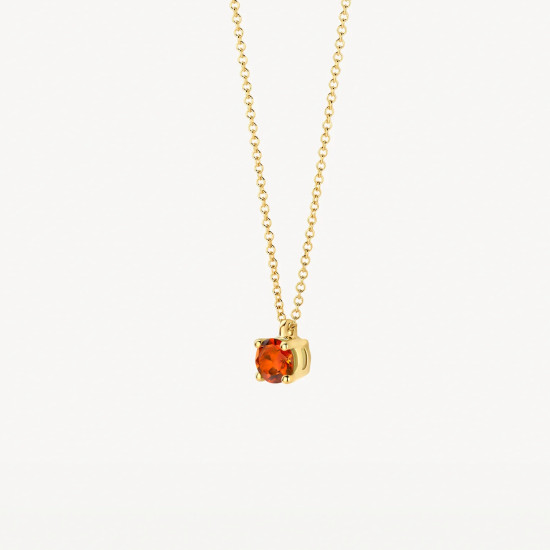Blush 3200YCI zlatna ogrlica 14ct Gold Citrine Pendant Necklace Delicate Chain Kamen rodjenih u Novembru