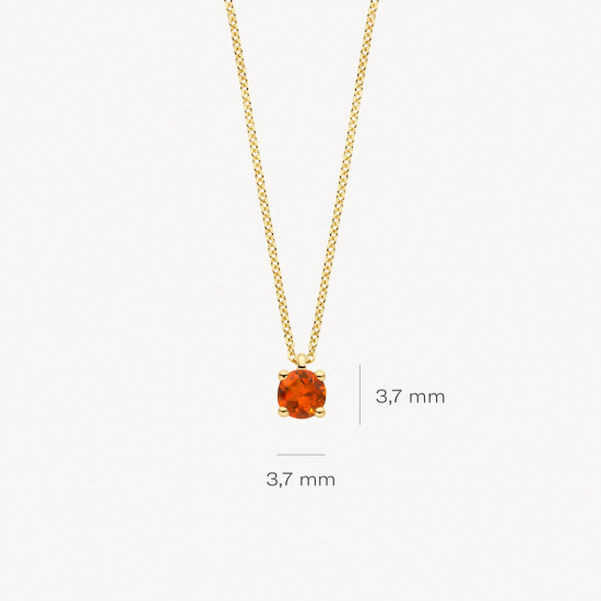 Blush 3200YCI zlatna ogrlica 14ct Gold Citrine Pendant Necklace Delicate Chain Kamen rodjenih u Novembru