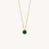 Blush 3200YEM zlatna ogrlica 14ct Gold Emerald Green Solitaire Stone Necklace Kamen rodjenih u Maju