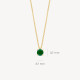 Blush 3200YEM zlatna ogrlica 14ct Gold Emerald Green Solitaire Stone Necklace Kamen rodjenih u Maju