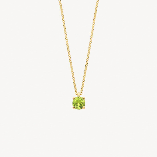 Blush 3200YGP zlatna ogrlica 14ct Gold Peridot Pendant Necklace Kamen rodjenih u Avgustu