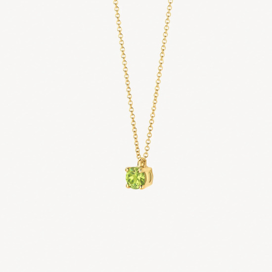 Blush 3200YGP zlatna ogrlica 14ct Gold Peridot Pendant Necklace Kamen rodjenih u Avgustu