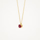 Blush 3200YRU zlatna ogrlica 14ct Gold Ruby Pendant Necklace with Delicate Chain Kamen rodjenih u Julu