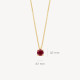 Blush 3200YRU zlatna ogrlica 14ct Gold Ruby Pendant Necklace with Delicate Chain Kamen rodjenih u Julu
