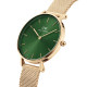 Daniel Wellington DW00100479 ženski sat Petite Gold Tone Mesh Band Sunray Emerald Green Dial 28mm
