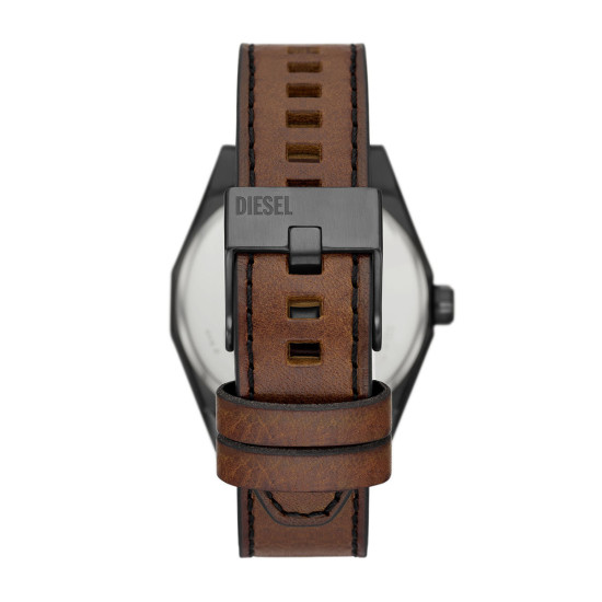 Diesel DZ2189 muški sat Scraper Gun Metal Deep Blue Dial Brown kožni kaiš 43mm