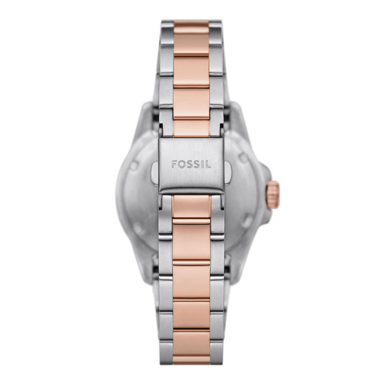 Fossil ES5348 ženski sat Dive Two Tone Rose Gold Silver Gray Dial 36mm 10ATM