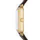 Fossil ES5367 ženski sat Raquel pravougaono kućište Gold Tone kožni kaiš Chocolate Brown Dial Roman Numerals 23mm