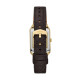 Fossil ES5367 ženski sat Raquel pravougaono kućište Gold Tone kožni kaiš Chocolate Brown Dial Roman Numerals 23mm