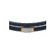 Fossil JF04703998 muška narukvica dvoredna Machine Knurled Texture Navy Leather Gold Detail