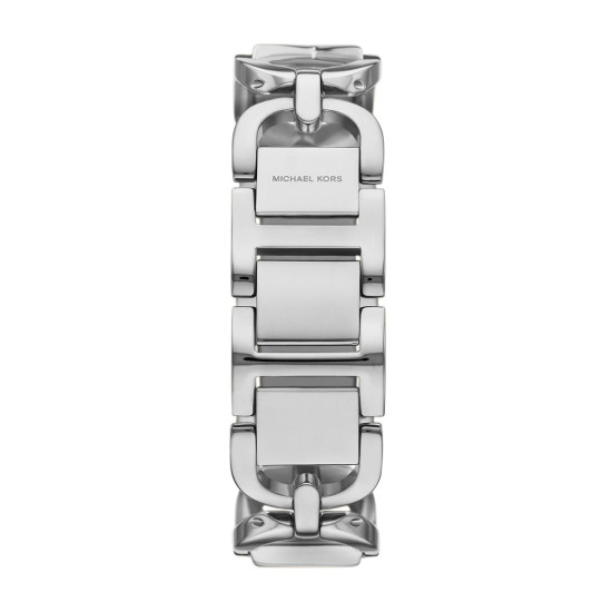 Michael Kors MK7407 ženski sat Mini Empire Silver-Tone Elegant Logo MK Dial 30mm