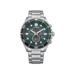 Citizen AT2561-81X muški sat Sport Diver Chronograph Eco-Drive 10ATM Green Dial 43mm