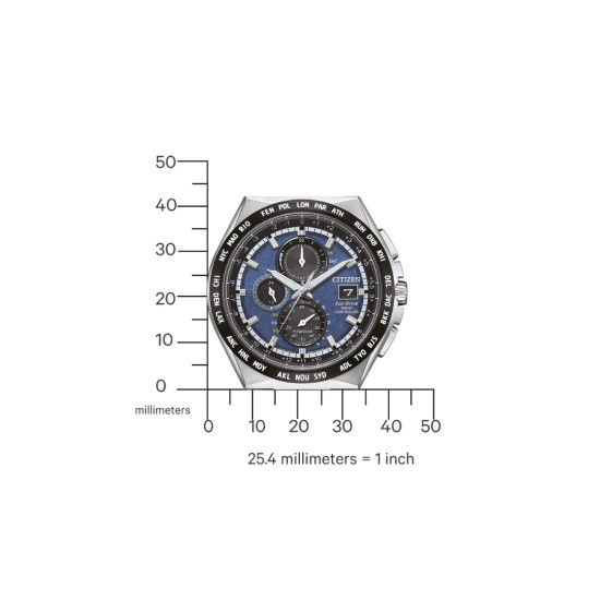Citizen AT8238-84L muški sat Super Titanium Eco-Drive Radio-Controlled 10ATM Blue Dial 43mm