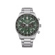 Citizen CA4500-91X muški sat Sporty Aviation Style Chronograph Eco-Drive 10ATM Green Dial 44mm