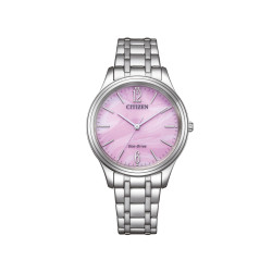 CITIZEN EM0411-71X ženski sat Elegance Rosa Eco-Drive Purple Pink Dial 34mm