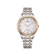 CITIZEN EM0416-78A  ženski sat Elegance Two Tone Silver Rose Gold Eco-Drive White Dial 34mm
