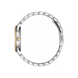 CITIZEN EM0416-78A  ženski sat Elegance Two Tone Silver Rose Gold Eco-Drive White Dial 34mm