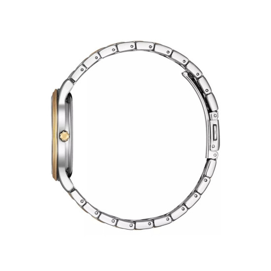 CITIZEN EM0416-78A  ženski sat Elegance Two Tone Silver Rose Gold Eco-Drive White Dial 34mm