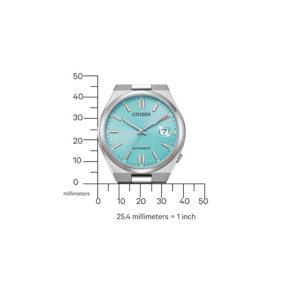 CITIZEN NJ0151-88M TSUYOSA muški sat Automatic Sapphire Glass Colorful Turquoise Dial With Rays of Sunshine 40mm