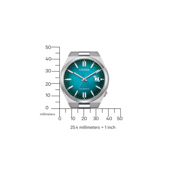 CITIZEN NJ0151-88X TSUYOSA muški sat Automatic Sapphire Glass Colorful Sunshine Gradient Turquoise Dial 40mm