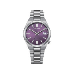 CITIZEN NJ0200-50W TSUYOSA unisex sat Automatic Sapphire Glass Colorful Purple Sunray Dial 37mm