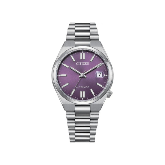 CITIZEN NJ0200-50W TSUYOSA unisex sat Automatic Sapphire Glass Colorful Purple Sunray Dial 37mm