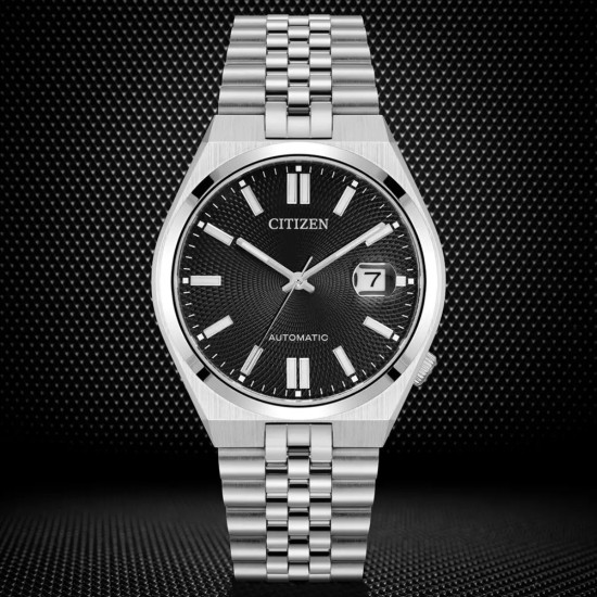 CITIZEN NK0020-55E TSUYOSA 60 muški sat Automatic Sapphire Glass Jubilee Bracelet Black Sunray Dial 40mm