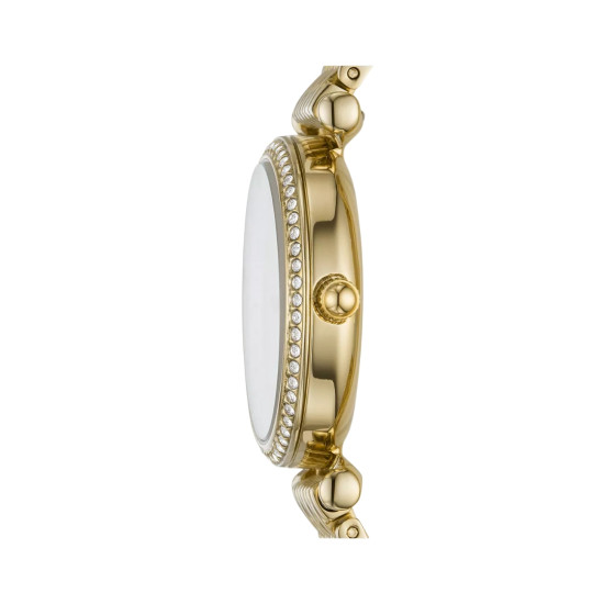 Fossil ES4735 ženski sat Carlie Mini Gold Tone Stainless Steel White Mother Of Pear Dial 28mm