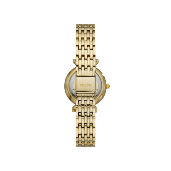 Fossil ES4735 ženski sat Carlie Mini Gold Tone Stainless Steel White Mother Of Pear Dial 28mm