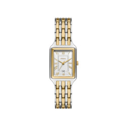 Fossil ES5368 ženski sat Raquel pravougaono kućište Two Tone Silver Gold Roman Numerals 23mm